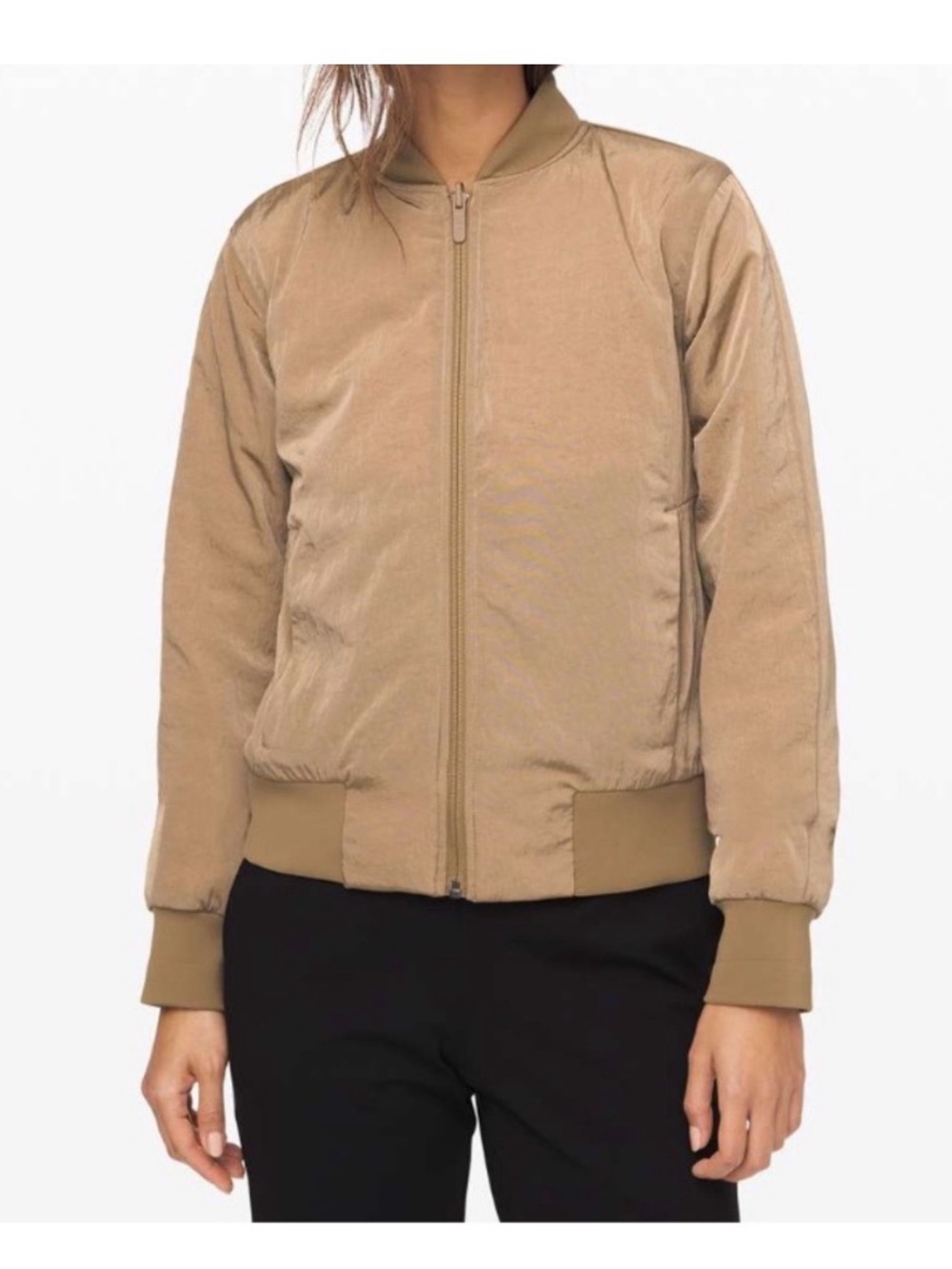 lululemon athletica Tan Bomber Jacket